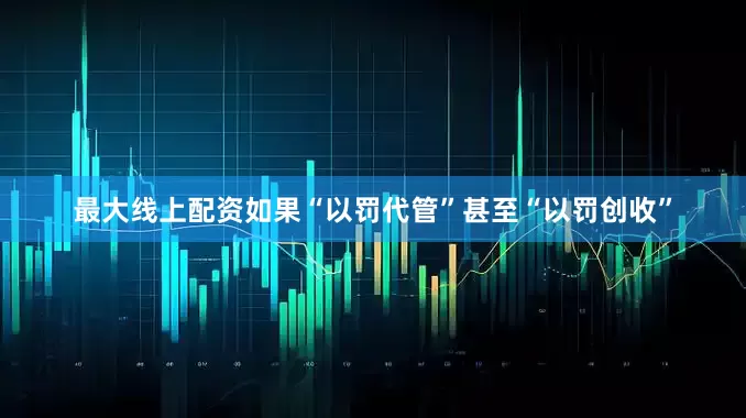 最大线上配资如果“以罚代管”甚至“以罚创收”